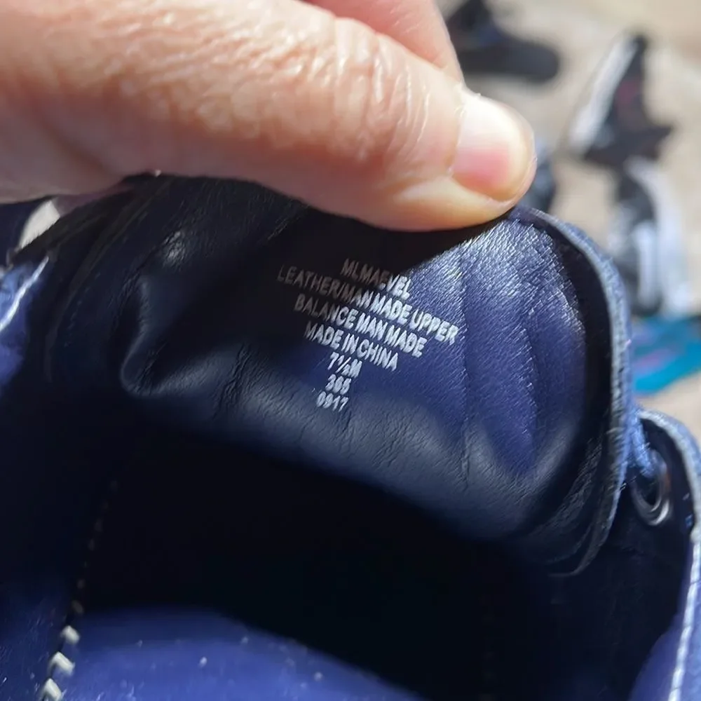 Marc Fisher Navy Suede Espadrille Sneakers with Silver Star Accents